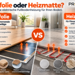 Heizfolie oder Heizmatte